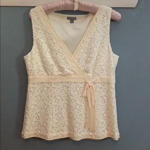 Sleeveless Ann Taylor Lace Top